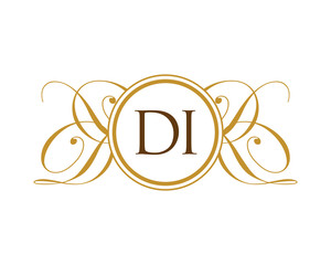 DI Luxury Ornament Initial Logo