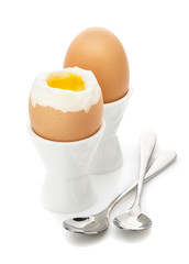 Breakfast of soft boiled egg