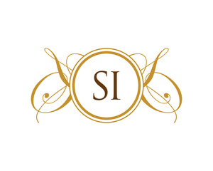 SI Luxury Ornament Initial Logo