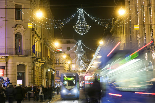 Advent time in center of Zagreb