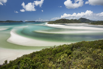 View from Hill Inlet with beach background