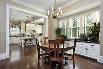 Breakfast room in luxury home