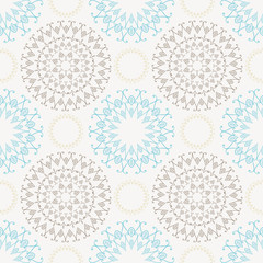 Seamles pattern with ornamental decorative elements.