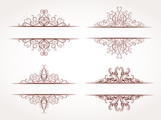 Fototapeta premium Vector set of ornamental frames.