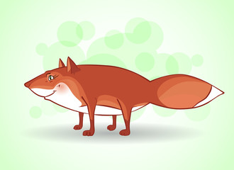 Vector illustration of funny fox.