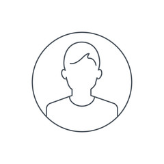 Obraz na płótnie Canvas Thin line Male avatar icon suitable for info graphics, websites