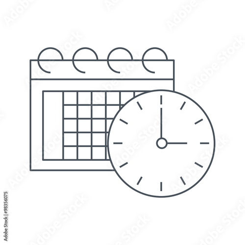 "Thin line Calendar icon" Stock image and royaltyfree vector files on