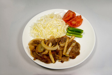 手作りの豚肉の生姜焼き 