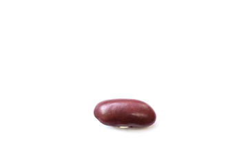 Close up red bean isolated on white