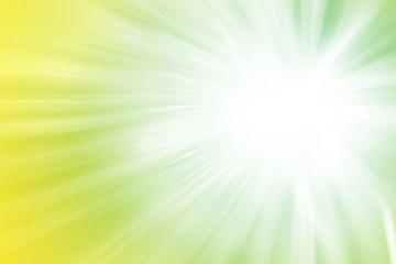 Obraz premium Green and yellow glitter sparkle defocused rays lights abstract background.
