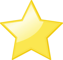 yellow star icon vector