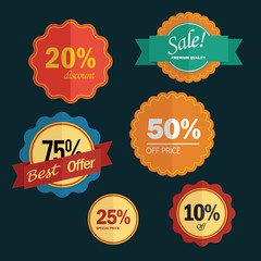 vintage badge and label