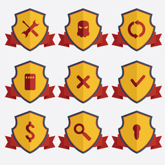 Obraz premium shield with icon