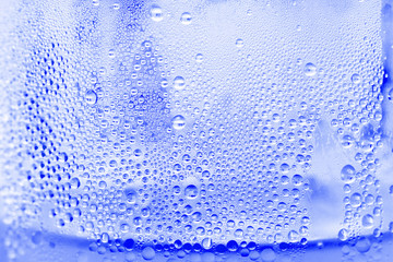 Blue water drops background