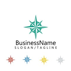 compass vector logo icon