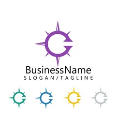 compass vector logo icon