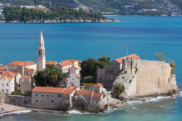 Landscape of Old town Budva