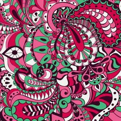 Ornamental  background with many details. Abstract background with colorful pattern for your design.