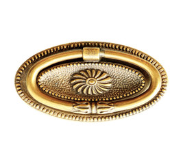 antique drawer handle isolated on white background