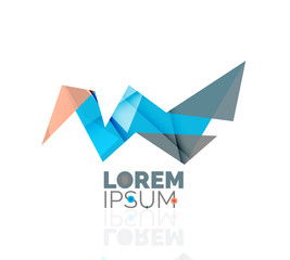 Logo, abstract geometric business icon