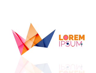 Obraz premium Logo, abstract geometric business icon