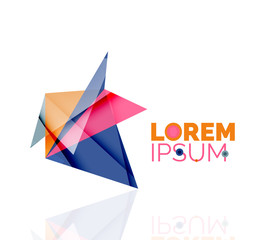 Fototapeta na wymiar Logo, abstract geometric business icon
