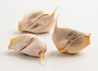 black heads of garlic