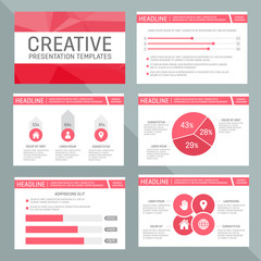 Vector template for multipurpose presentation slides with graphs and charts