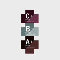 Paper style abstract geometric shapes with infographic options