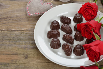 Red roses and chocolates