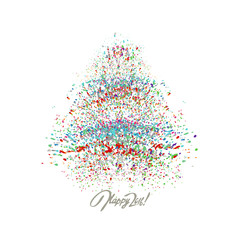 Christmas background with colorful splash