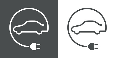 Icono plano vehiculo electrico #1