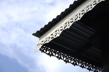 Architectural detail at Tinggi Mosque or Banjar Mosque