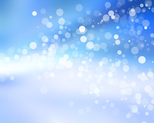 snowflakes and stars descending on background