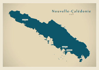 Modern Map - Nouvelle Caledonie Sud NC