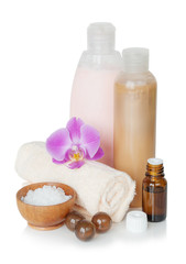 Spa concept with different cosmetics