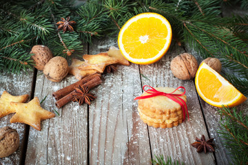Ginger cookies on Christmas table