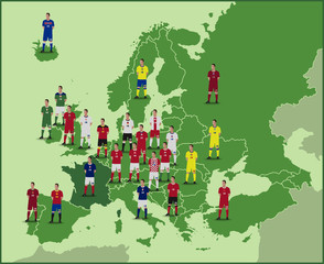 Obraz premium European Football Map
