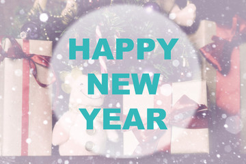 Happy new year background circle