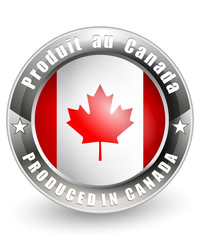 Produced in Canada label