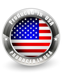 Produced in USA label