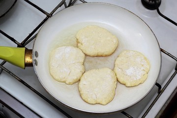 pancakes in a pan