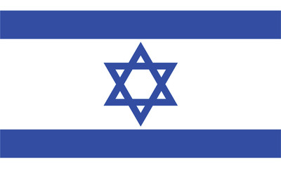 Naklejka premium Vector of Israeli flag.