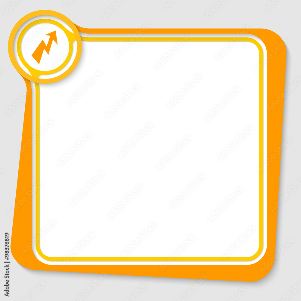 Poster yellow text box for your text with flash