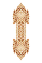 Pattern of wood carved on white background
