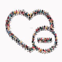 group  people  form  heart  love