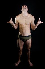 a man posing in the studio 