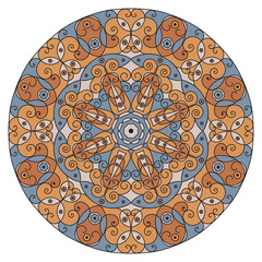 Round ethnic pattern