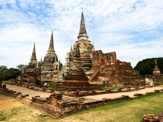 Obraz premium Antike Tempelanlage wat phra si sanphet in Ayutthaya, Thailand
