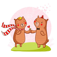 Bear in love.